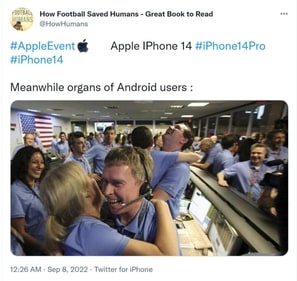 The image shows how Android users feel after the launch of new iPhone. (Twitter/@HowHumans) The image shows how Android users feel after the launch of new iPhone. (Twitter/@HowHumans)