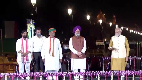 PM Modi inaugurates newly christened Kartavya Path in New Delhi.