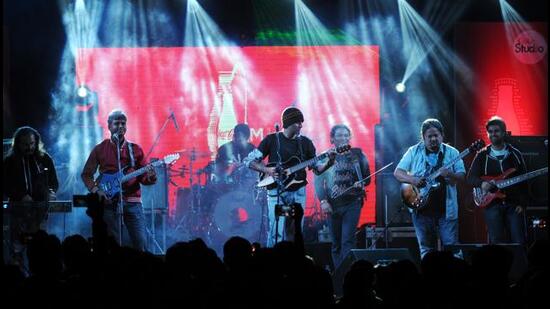 Band Parikrama performs during the festival "Rush 2" at Indian Institute l Management (IIM) in Ranchi, India (Photo: Diwakar Prasad/ Hindustan Times)