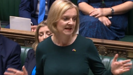 Liz Truss: Britain's Prime Minister Liz Truss opens a debate on UK Energy costs in the House of Commons in central London. (AFP)