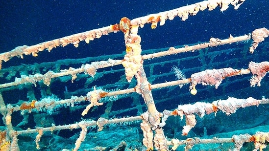 Titanic Wreck: The footage also shows various parts of the Titanic that are decaying.