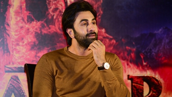 Ranbir Kapoor during a press conference for the promotion of his upcoming film Brahmastra: Part One - Shiva, in Delhi, Sept. 7, 2022.(PTI)