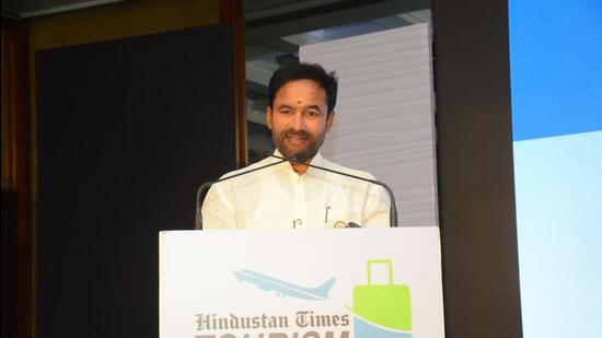 Union minister G Kishan Reddy during a session at the HT Tourism Conclave. (HT Photo)