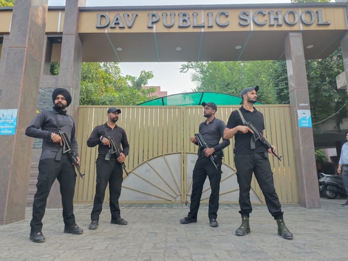 Soon after, security was beefed up at the school, and Punjab Police commandos were deployed on campus. (Sameer Sehgal/HT)