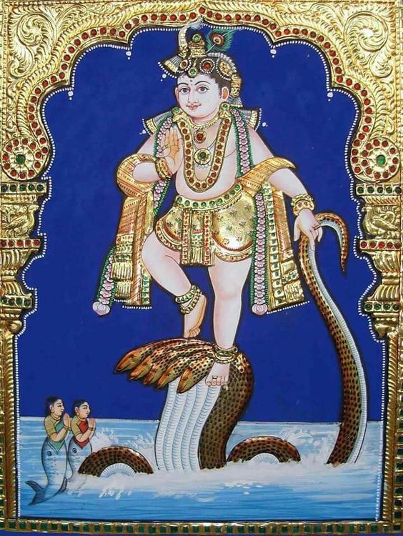 Thanjavur painting is a traditional South Indian painting style that originated in the Tamil Nadu town of Thanjavur.(Pinterest )