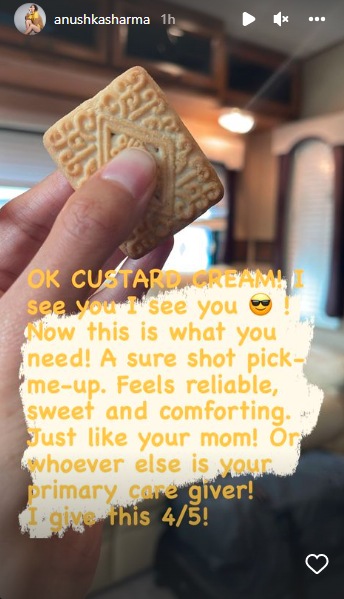 Biscuit review Instagram Story.(Instagram/@anushkasharma)