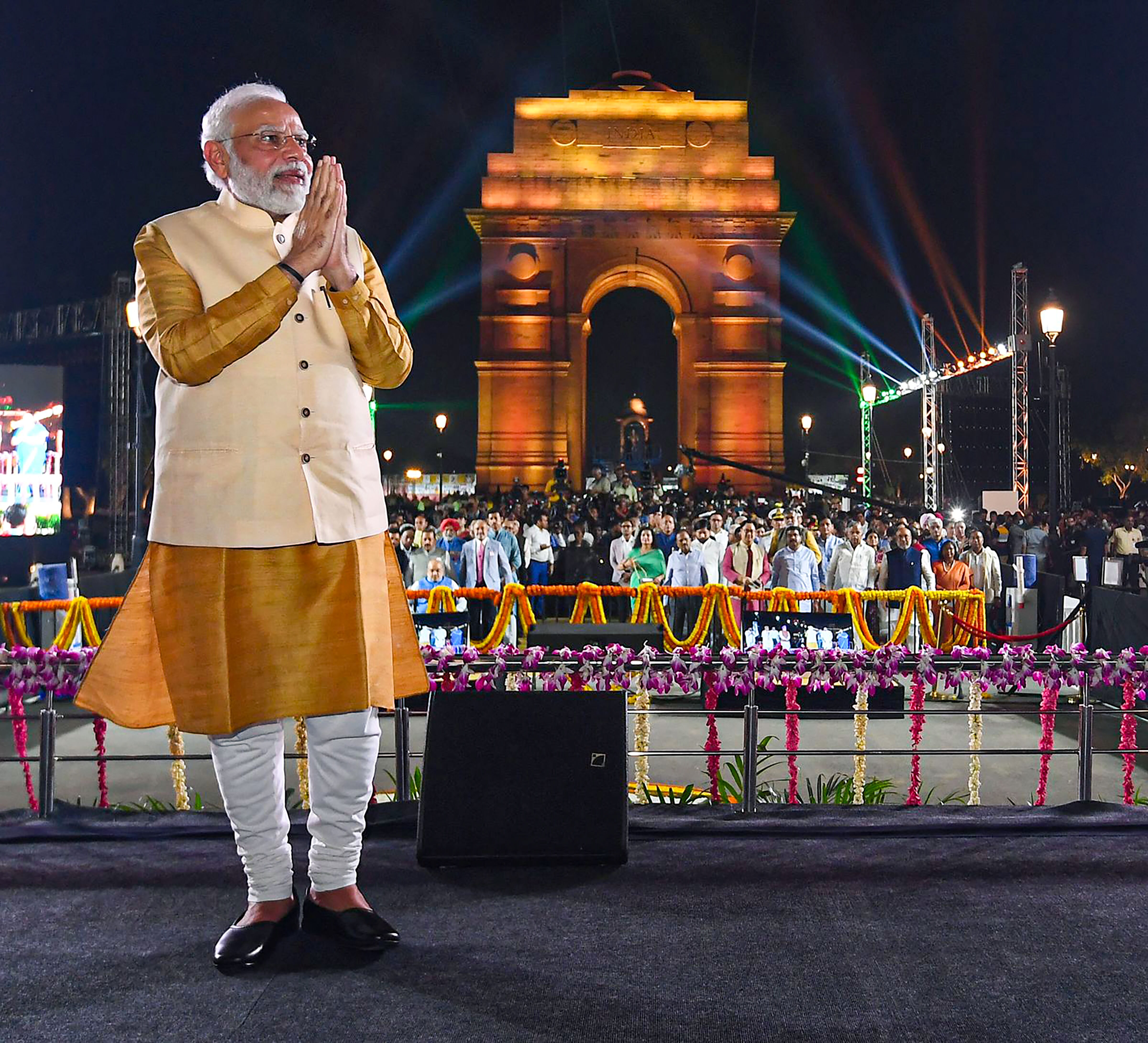 Prime Minister Narendra Modi during inauguration of newly christened Kartavya Path, a stretch from Rashtrapati Bhavan to India Gate, as part of revamped Central Vista in New Delhi, Thursday, September 8, 2022. (PTI Photo)