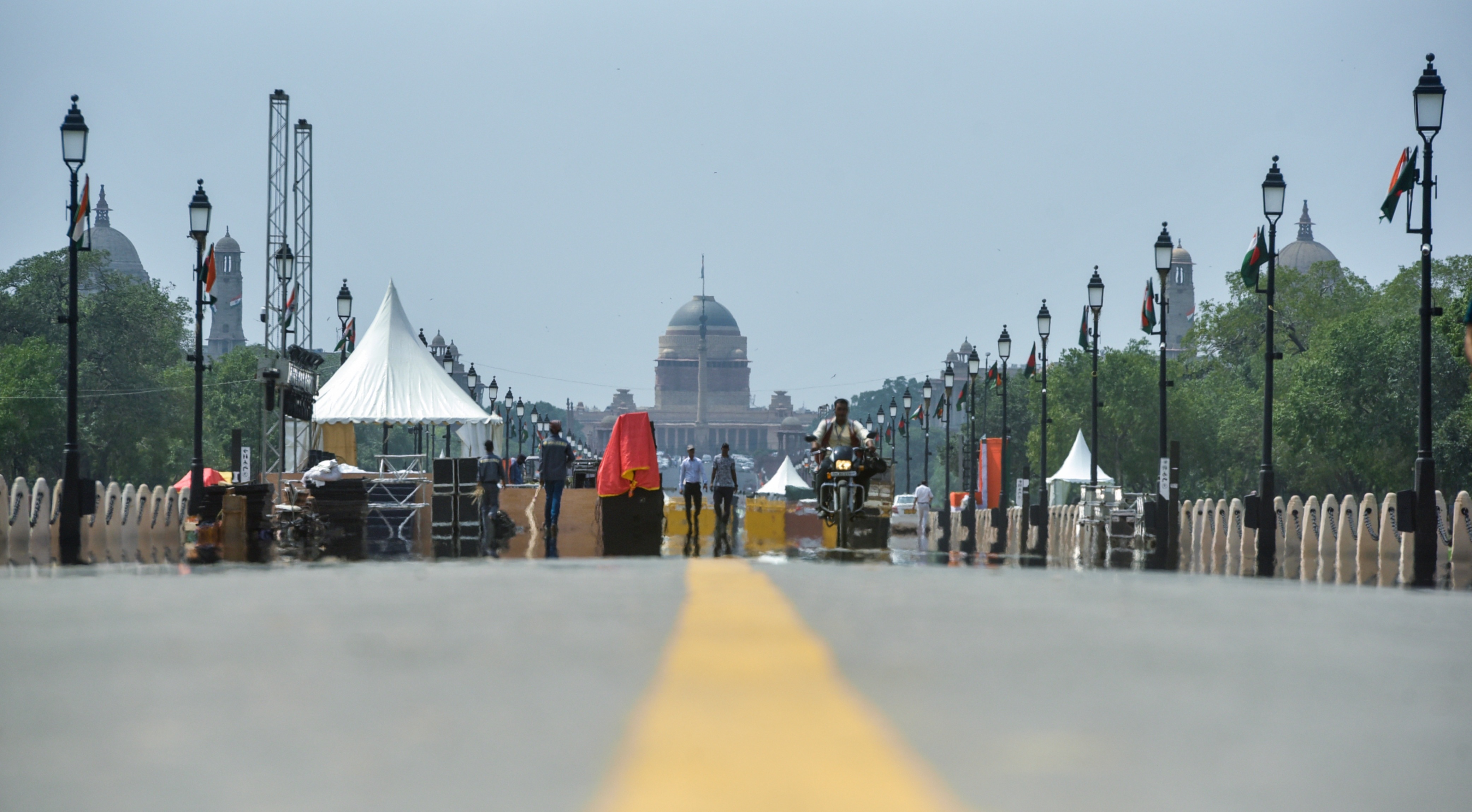 A view of the national capital's Kartavya Path in New Delhi. (Hindustan Times) A view of the national capital's Kartavya Path in New Delhi. (Hindustan Times)