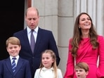 Britain's Prince William, Kate, Duchess of Cambridge, Prince George, Princess Charlotte and Prince Louis.