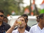 Kanyakumari: Congress leader Rahul Gandhi with party workers during the 'Bharat Jodo Yatra', in Kanyakumari, Kanyakumari: Congress leader Rahul Gandhi with party workers during the 'Bharat Jodo Yatra', in Kanyakumari,