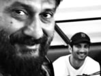 Sushant Singh Rajput and Vivek Agnihotri in a throwback picture shared by the director. Sushant Singh Rajput and Vivek Agnihotri in a throwback picture shared by the director.