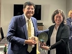 Union commerce minister Piyush Goyal and US trade representative Katherine Tai after a bilateral meeting on the sidelines of Indo-Pacific Economic Framework Ministerial in Los Angeles, Thursday, September 8, 2022. (PTI Photo)