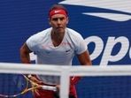 Tennis star Rafael Nadal (ESP) &nbsp;during a &nbsp;match at the US Open 2022
