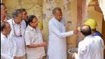 Jaipur: Rajasthan Chief Minister Ashok Gehlot launches renovation works at a stepwell under Indira Gandhi Shehri Rozgar Guarantee Yojana, in Jaipur, Friday, Sept. 9, 2022. (PTI Photo)(PTI09_09_2022_000119B) (PTI) Jaipur: Rajasthan Chief Minister Ashok Gehlot launches renovation works at a stepwell under Indira Gandhi Shehri Rozgar Guarantee Yojana, in Jaipur, Friday, Sept. 9, 2022. (PTI Photo)(PTI09_09_2022_000119B) (PTI)