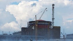 Uma vista mostra a Usina Nuclear de Zaporizhzhia durante o conflito Ucrânia-Rússia 