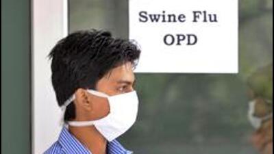 New Delhi, India- February 23, 2015: Swine flu suspect patients waiting for their turn outside swine flu screening centre Swine Flu (H1N1 Influenza Virus) ward at the Dr. Ram Manohar Lohia (RML) Hospital's Special Swine Flu Ward, at RML Hospital, in New Delhi, India, on Monday, February 23, 2015. (Photo by Sonu Mehta/ Hindustan Times) (HT File)