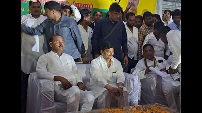 Progressive Samajwadi Party-Lohia chief Shivpal Yadav in Prayagraj on Friday. (HT)