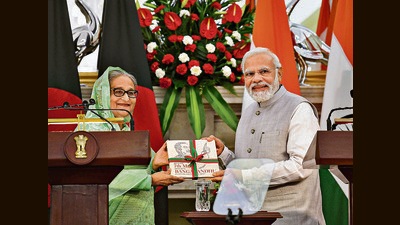 ilateral ties are doing well and are on a strong footing. But beyond MoUs and pacts, there is genuine warmth for Sheikh Hasina in India across segments and that was reflected in her outreach engagements. Her investment in India has been significant and paid off despite some in her country deriding her as a ‘proxy of India’ (PTI) ilateral ties are doing well and are on a strong footing. But beyond MoUs and pacts, there is genuine warmth for Sheikh Hasina in India across segments and that was reflected in her outreach engagements. Her investment in India has been significant and paid off despite some in her country deriding her as a ‘proxy of India’ (PTI)