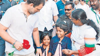Congress leader Rahul Gandhi in Kanyakumari on Friday. (Congress Twitter) Congress leader Rahul Gandhi in Kanyakumari on Friday. (Congress Twitter)