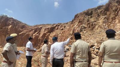 A joint team of officials from the Nuh police and the district mining department conducted a raid in Badeda village of Nuh, along the Rajasthan border, on Thursday. (Sourced)
