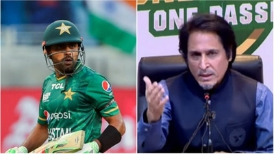 Babar Azam; Ramiz Raja (ICC/YouTube) Babar Azam; Ramiz Raja (ICC/YouTube)