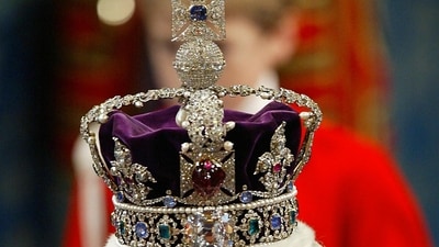 The iconic crown will now reportedly go to Queen Camilla, who will be anointed alongside King Charles III during his coronation. (AFP) The iconic crown will now reportedly go to Queen Camilla, who will be anointed alongside King Charles III during his coronation. (AFP)