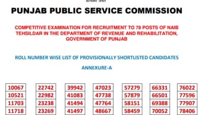 Interested candidates can now check and download the result from the official website ppsc.gov.in. (ppsc.gov.in)