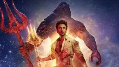 Ranbir Kapoor in a poster of Brahmastra. Ranbir Kapoor in a poster of Brahmastra.