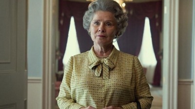Imelda Staunton as Queen Elizabeth II on sets of The Crown.&nbsp; (Instagram)