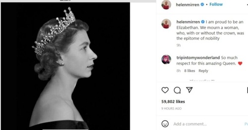Helen Mirren shared a post on Instagram. Helen Mirren shared a post on Instagram. 