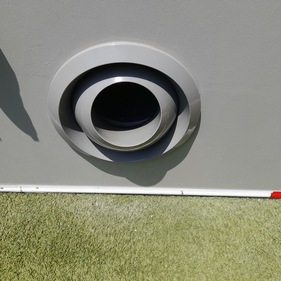 These vents are on the pitch perimeter to ensure temperature is between 20 and 25 degrees Centigrade (Dhiman Sarkar/HT) These vents are on the pitch perimeter to ensure temperature is between 20 and 25 degrees Centigrade (Dhiman Sarkar/HT)