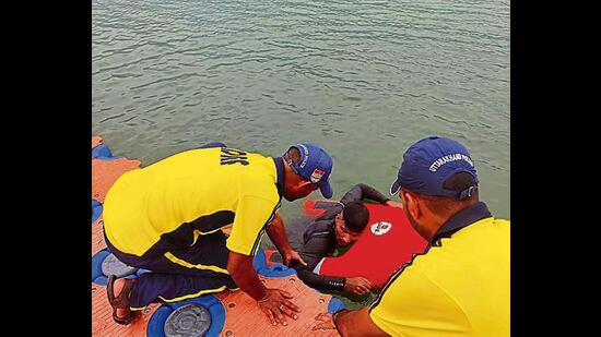 A 22-year-old youth died due to drowning in Ranike canal during Ganpati Visarjan on Friday. (HT File)