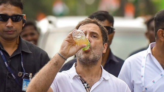 Kanyakumari: Congress leader Rahul Gandhi with party workers during the 'Bharat Jodo Yatra', in Kanyakumari, (PTI)