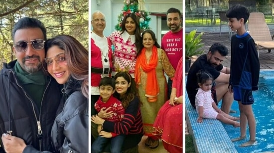 Shilpa Shetty with Raj Kundra, Shamita Shetty, Viaan Raj Kundra and others. Shilpa Shetty with Raj Kundra, Shamita Shetty, Viaan Raj Kundra and others. 