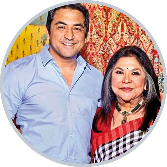 Amrish Kumar, seen here with his mother, designer Ritu Kumar inset