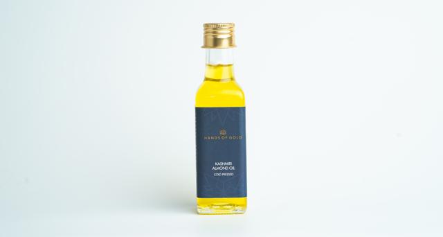 The pure almond oil from Kashmir by Hands of Gold is the best natural remedy for softer, younger, and smoother skin The pure almond oil from Kashmir by Hands of Gold is the best natural remedy for softer, younger, and smoother skin