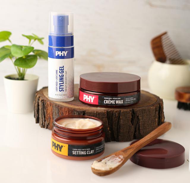 The styling gel, wax and setting clay by Phy allow you to style your hair with a variety of textures, look and styles The styling gel, wax and setting clay by Phy allow you to style your hair with a variety of textures, look and styles