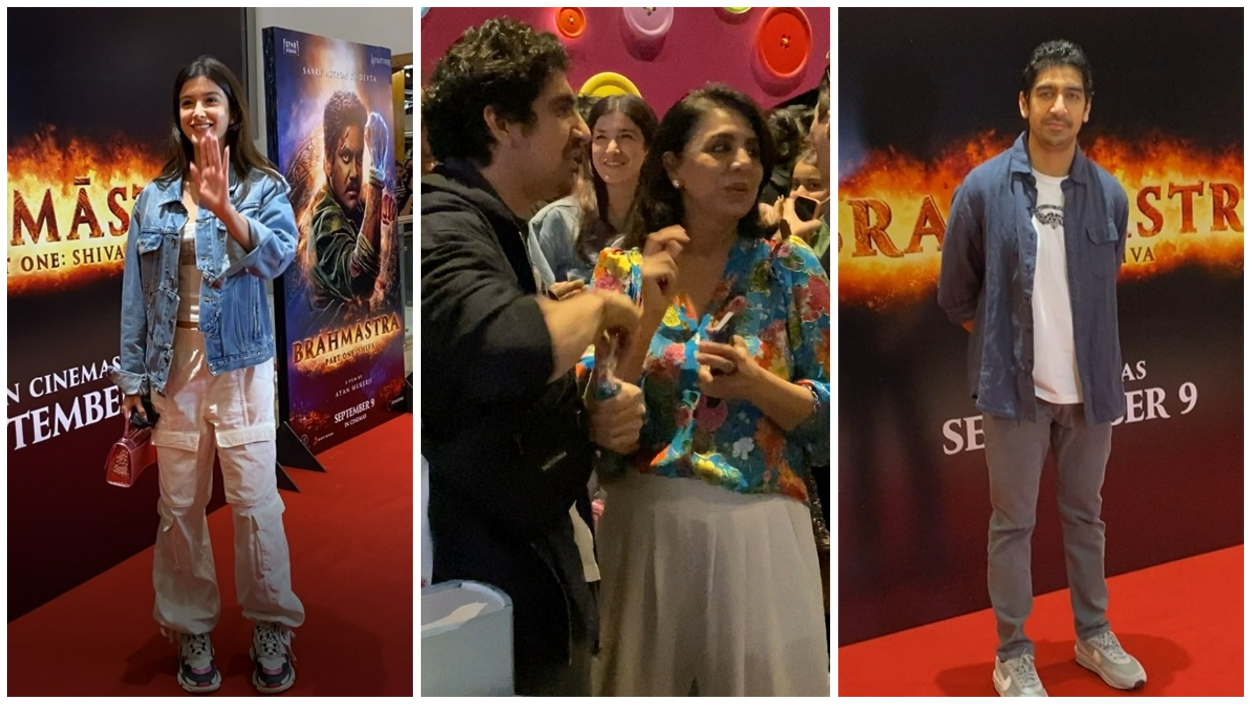 Shanaya Kapoor, Neetu Kapoor and Ayan Mukerji at Brahmastra screening. (Varinder Chawla) Shanaya Kapoor, Neetu Kapoor and Ayan Mukerji at Brahmastra screening. (Varinder Chawla)