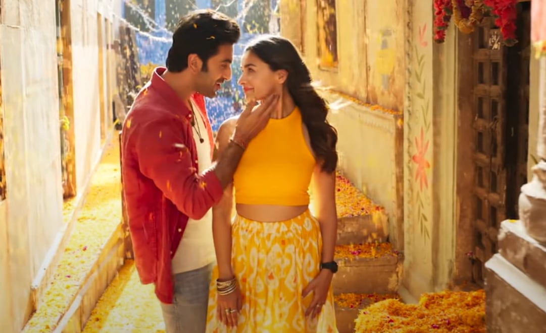 Alia Bhatt and Ranbir Kapoor in Brahmastra.