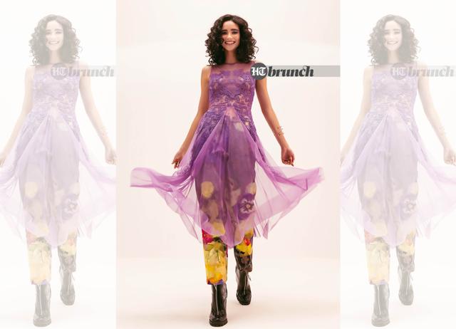 This can be a statement piece in your travel wardrobe; Dress by Shruti Sancheti; Pants by Yaavi; Boots by Kazo (Vidushi Gupta)