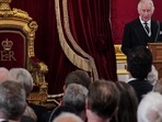 King Charles III's Accession: Britain's King Charles III speaks during a meeting of the Accession Council.