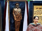 Gen Rawat's younger daughter, Tarini, at Kibithu in Arunachal Pradesh. (HT Photo) Gen Rawat's younger daughter, Tarini, at Kibithu in Arunachal Pradesh. (HT Photo)