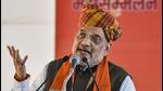 Amit Shah addressed the BJP’s Booth Adyaksh Sankalp Mahasabha in Rajasthan’s Jodhpur on Saturday. (PTI) Amit Shah addressed the BJP’s Booth Adyaksh Sankalp Mahasabha in Rajasthan’s Jodhpur on Saturday. (PTI)