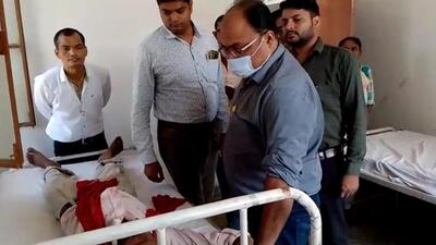 A 40-year-old man chopped off his tongue and offered it to the presiding deity at the Shaktipeeth Kada Dham in Kaushambi. (HT Photo)