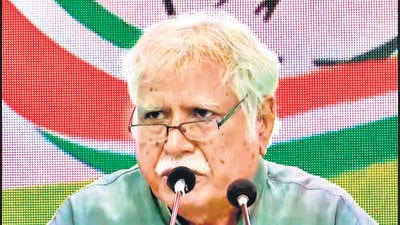 New Delhi, Aug 28 (ANI): Congress leader Madhusudan Mistry addressees a press conference, in New Delhi on Sunday. (ANI Photo) (ANI) New Delhi, Aug 28 (ANI): Congress leader Madhusudan Mistry addressees a press conference, in New Delhi on Sunday. (ANI Photo) (ANI)