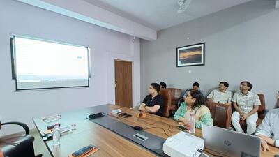Lucknow University functionaries at the rollout of the hostel management system. (SOURCED IMAGE)