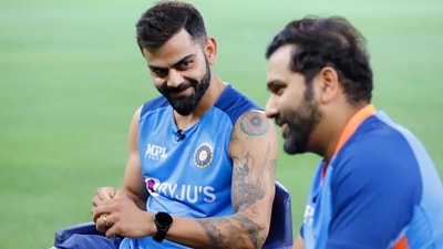 India's Virat Kohli and Rohit Sharma during their post-match interaction, in Dubai (BCCI Twitter) India's Virat Kohli and Rohit Sharma during their post-match interaction, in Dubai (BCCI Twitter)