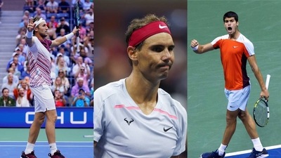 Casper Ruud; Rafael Nadal; Carlos Alcaraz Casper Ruud; Rafael Nadal; Carlos Alcaraz