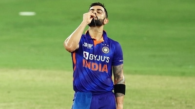 Virat Kohli after hitting his 71st century. (file photo)