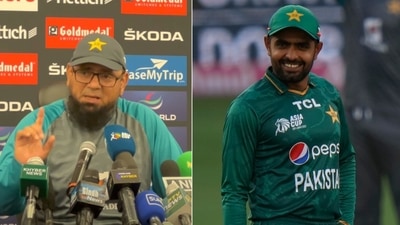 Saqlain Mushtaq and Babar Azam (Twitter | AP)